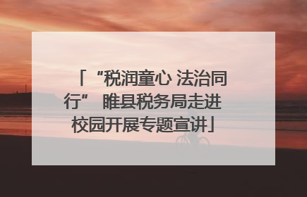 “税润童心 法治同行” 睢县税务局走进校园开展专题宣讲