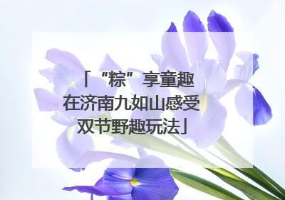 “粽”享童趣 在济南九如山感受双节野趣玩法