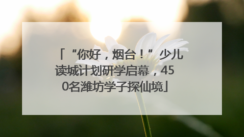 “你好，烟台！”少儿读城计划研学启幕，450名潍坊学子探仙境