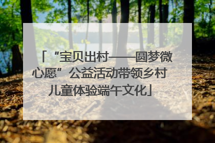 “宝贝出村——圆梦微心愿”公益活动带领乡村儿童体验端午文化