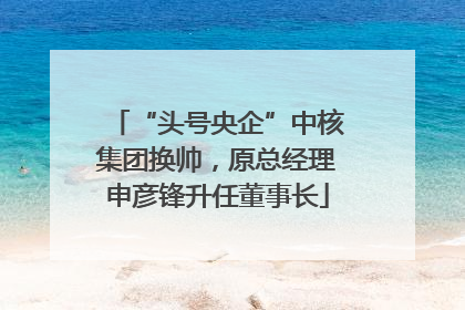 “头号央企”中核集团换帅，原总经理申彦锋升任董事长
