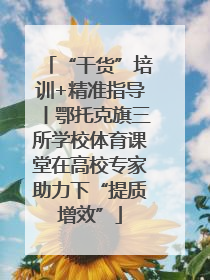“干货”培训+精准指导丨鄂托克旗三所学校体育课堂在高校专家助力下“提质增效”