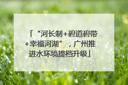 “河长制+碧道碧带+幸福河湖”，广州推进水环境提档升级