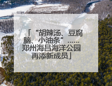 “胡辣汤、豆腐脑、小油条”……郑州海昌海洋公园再添新成员