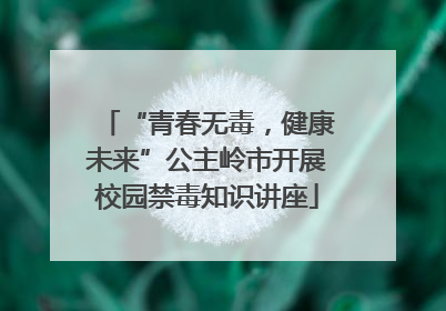 “青春无毒，健康未来”公主岭市开展校园禁毒知识讲座