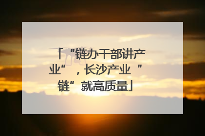 “链办干部讲产业”，长沙产业“链”就高质量