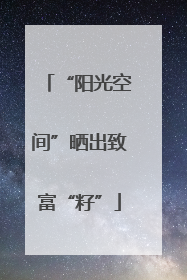 “阳光空间”晒出致富“籽”