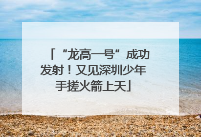 “龙高一号”成功发射！又见深圳少年手搓火箭上天