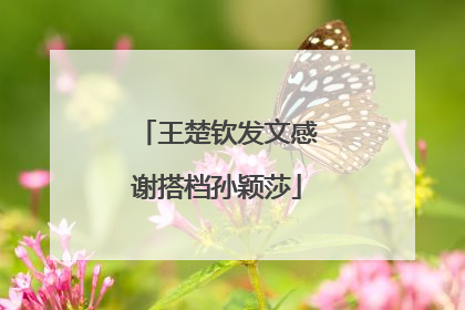 王楚钦发文感谢搭档孙颖莎