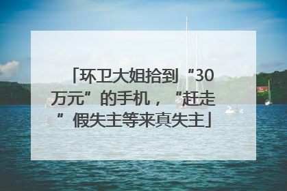 环卫大姐拾到“30万元”的手机，“赶走”假失主等来真失主