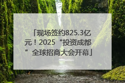 现场签约825.3亿元！2025“投资成都”全球招商大会开幕