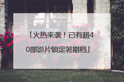 火热来袭！已有超40部影片锁定暑期档