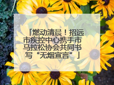 燃动清晨！招远市疾控中心携手市马拉松协会共同书写“无烟宣言”