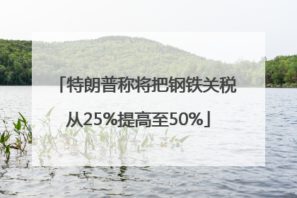 特朗普称将把钢铁关税从25%提高至50%