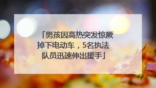 男孩因高热突发惊厥掉下电动车，5名执法队员迅速伸出援手