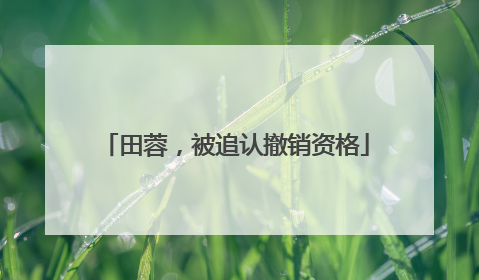 田蓉，被追认撤销资格