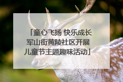 童心飞扬 快乐成长 军山街黄陵社区开展儿童节主题趣味活动