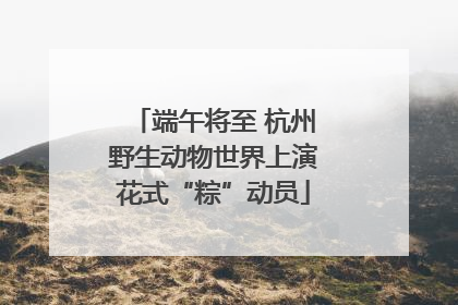 端午将至 杭州野生动物世界上演花式“粽”动员