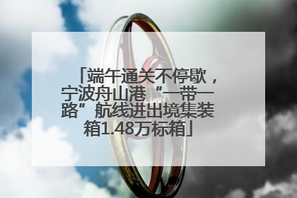端午通关不停歇，宁波舟山港“一带一路”航线进出境集装箱1.48万标箱