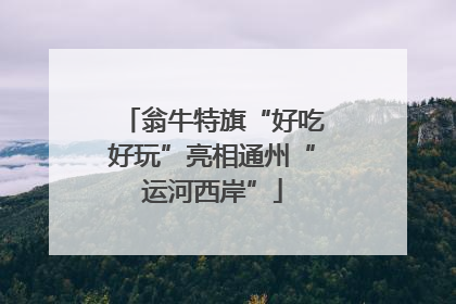 翁牛特旗“好吃好玩”亮相通州“运河西岸”