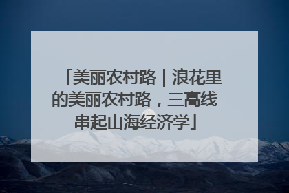 美丽农村路｜浪花里的美丽农村路，三高线串起山海经济学