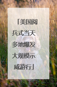 美国阅兵式当天多地爆发大规模示威游行