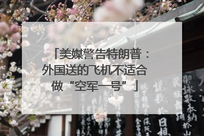 美媒警告特朗普：外国送的飞机不适合做“空军一号”