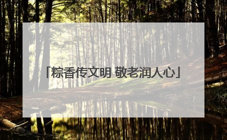 粽香传文明 敬老润人心
