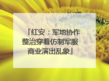 红安：军地协作整治穿着仿制军服商业演出乱象