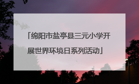 绵阳市盐亭县三元小学开展世界环境日系列活动