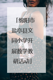 绵阳市盐亭县文同小学开展数学教研活动