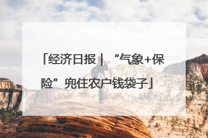 经济日报｜“气象+保险”兜住农户钱袋子