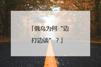 俄乌为何“边打边谈”？