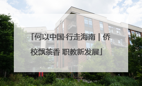 何以中国·行走海南｜侨校飘茶香 职教新发展