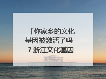 你家乡的文化基因被激活了吗？浙江文化基因图谱即将上线