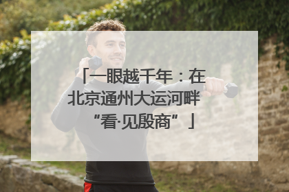 一眼越千年：在北京通州大运河畔“看·见殷商”