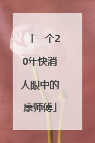一个20年快消人眼中的康师傅