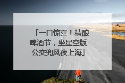 一口惊喜！精酿啤酒节，坐星空版公交兜风夜上海