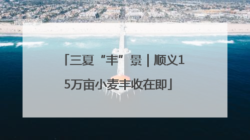 三夏“丰”景｜顺义15万亩小麦丰收在即