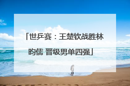 世乒赛：王楚钦战胜林昀儒 晋级男单四强