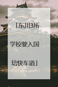 东川3所学校驶入国培快车道