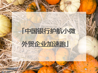中国银行护航小微外贸企业加速跑