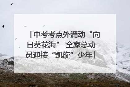 中考考点外涌动“向日葵花海” 全家总动员迎接“凯旋”少年