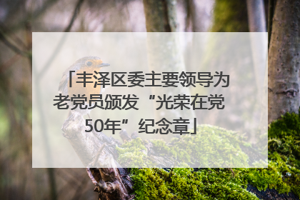 丰泽区委主要领导为老党员颁发“光荣在党50年”纪念章