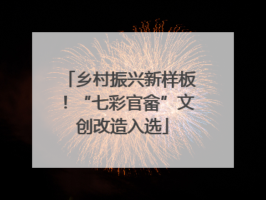 乡村振兴新样板！“七彩官畲”文创改造入选