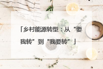 乡村能源转型：从“要我转”到“我要转”