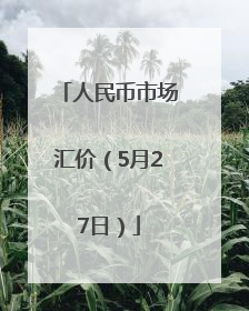 人民币市场汇价（5月27日）