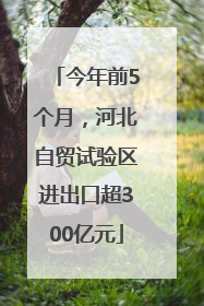 今年前5个月，河北自贸试验区进出口超300亿元