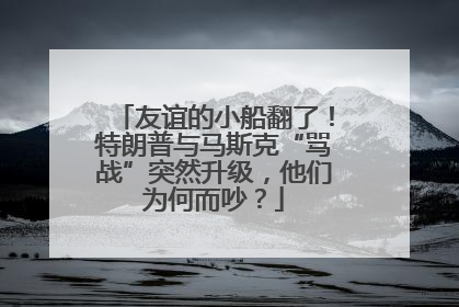 友谊的小船翻了！特朗普与马斯克“骂战”突然升级，他们为何而吵？