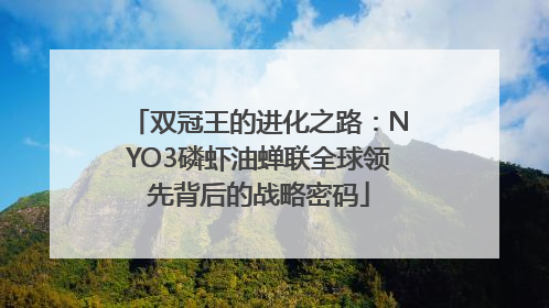 双冠王的进化之路：NYO3磷虾油蝉联全球领先背后的战略密码